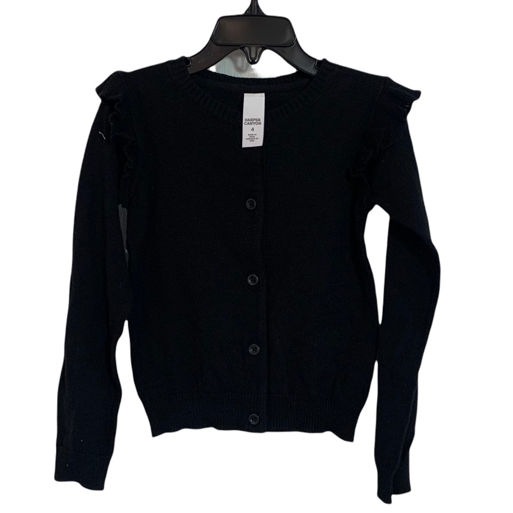 -NEW- Ruffle Cardigan Sweater HARPER CANYON Girls SIZE:4.
3772